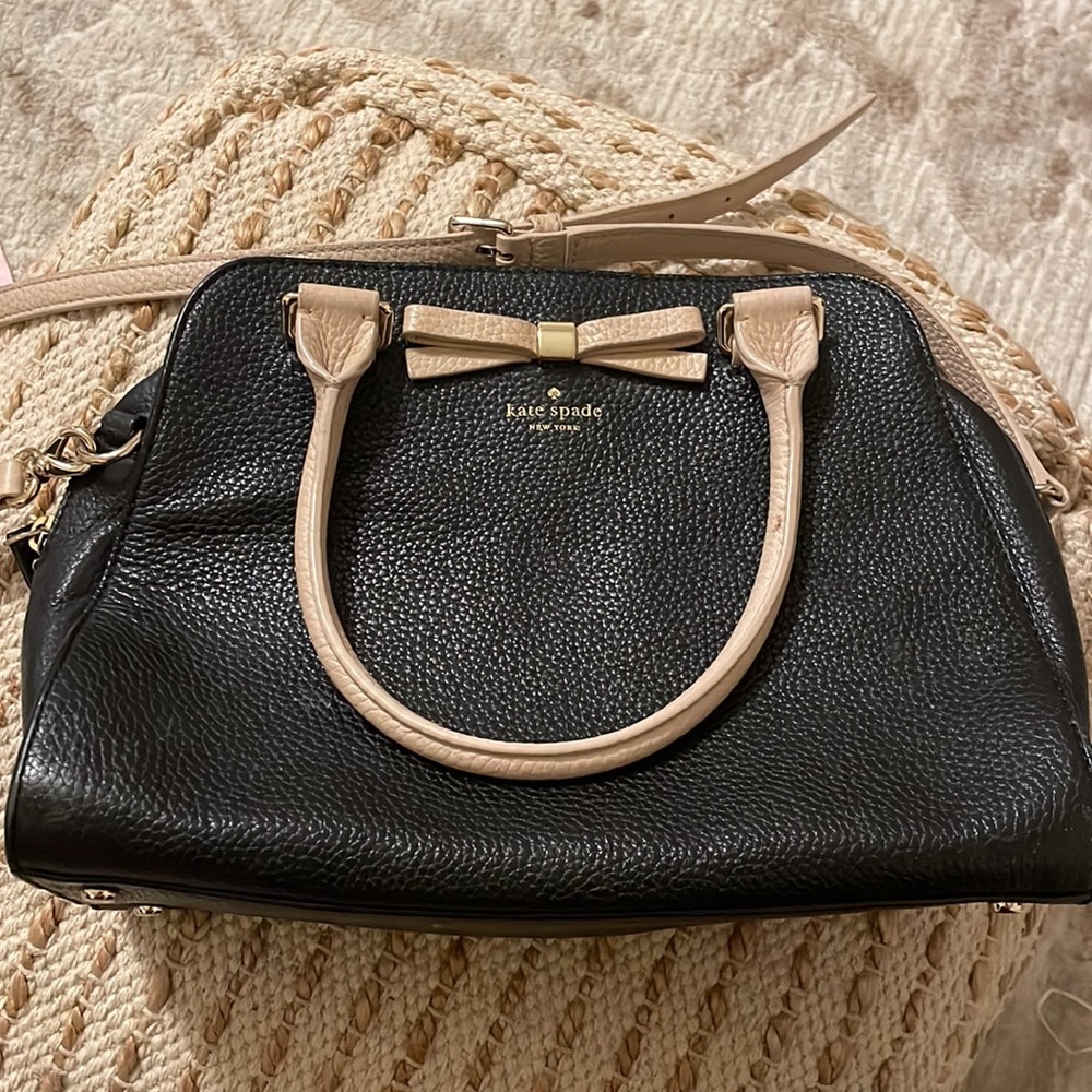 Kate Spade Black Shoulder Bag with Bow Detail